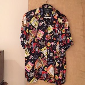 Women’s Vintage Silk Shirt Russian Motif
